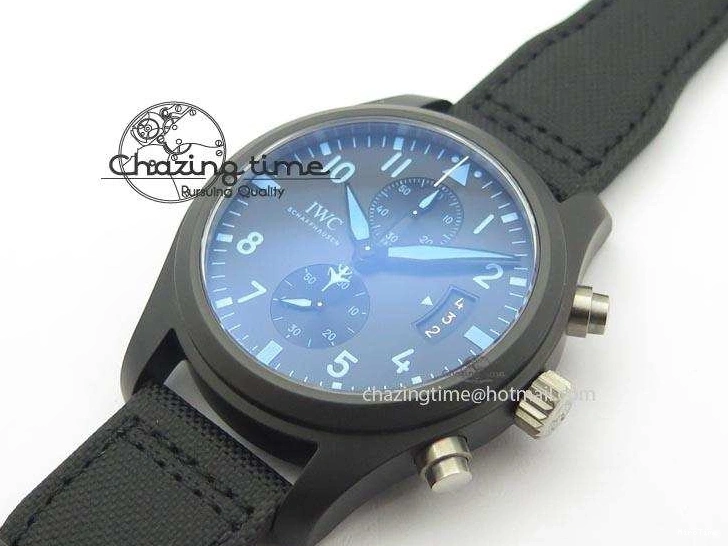 MIROTIME 0505 Pilot Chrono IW388003 Real Ceramic V6F 1:1 Best Edition On Black Nylon Strap A StreetReady 7284